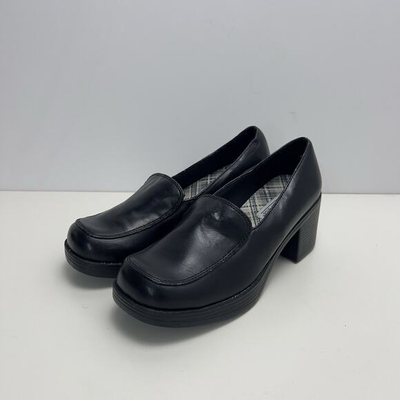 Vtg Y2K Lower East Side Black Bratz Chunky Platform Loafers Shoes Size 8 - Picture 2 of 10
